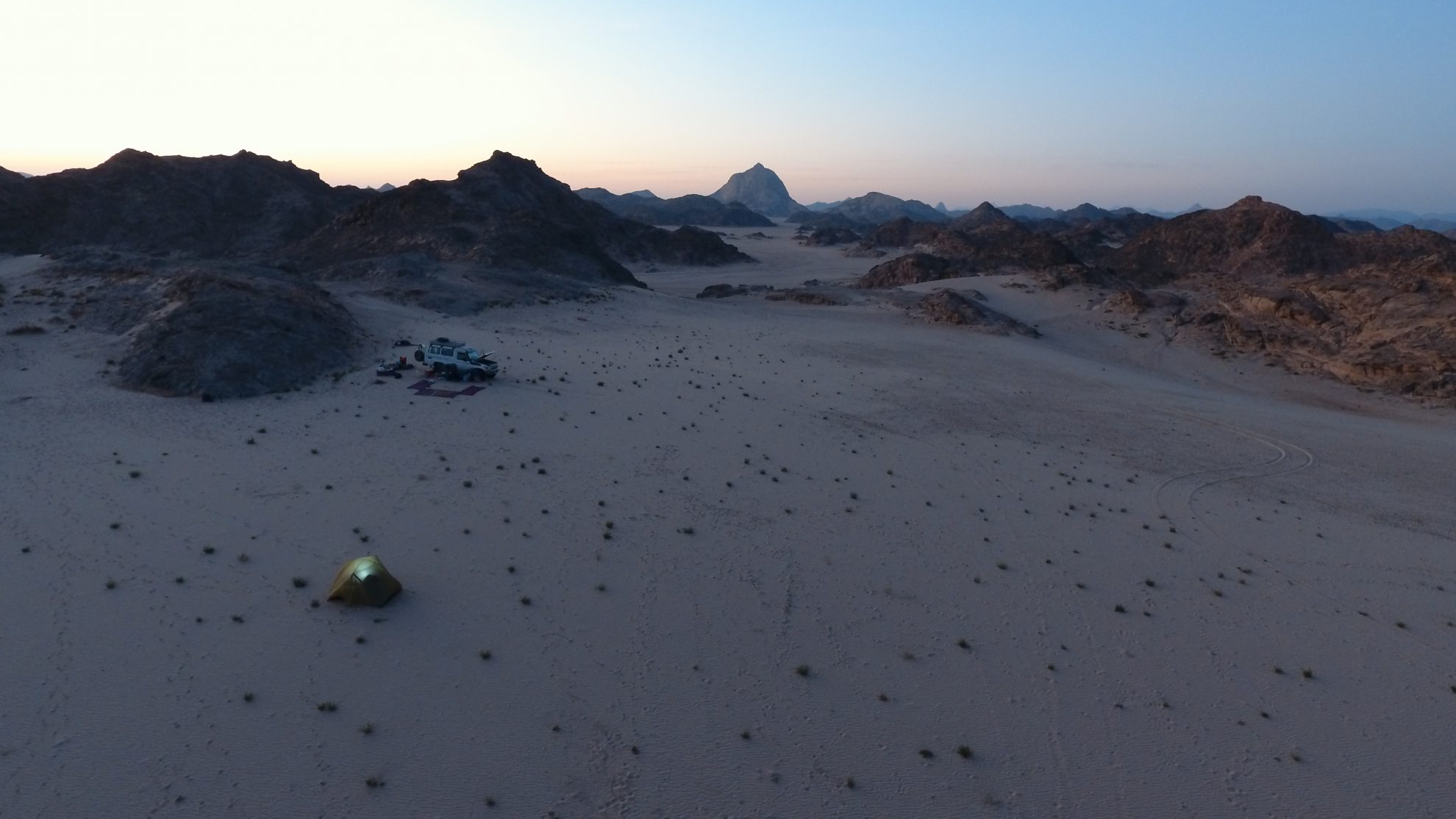 Beautiful view at the camp in the Eastern Desert of Marsa Alam Egypt