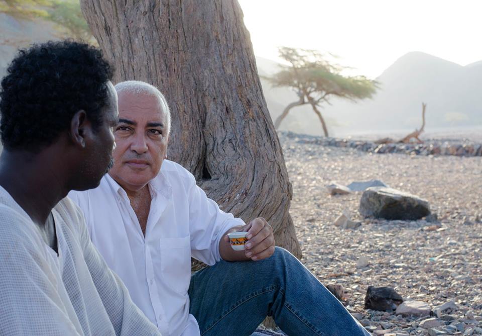 Diaa talking with man in the Eastern Desert of Marsa Alam Egypt